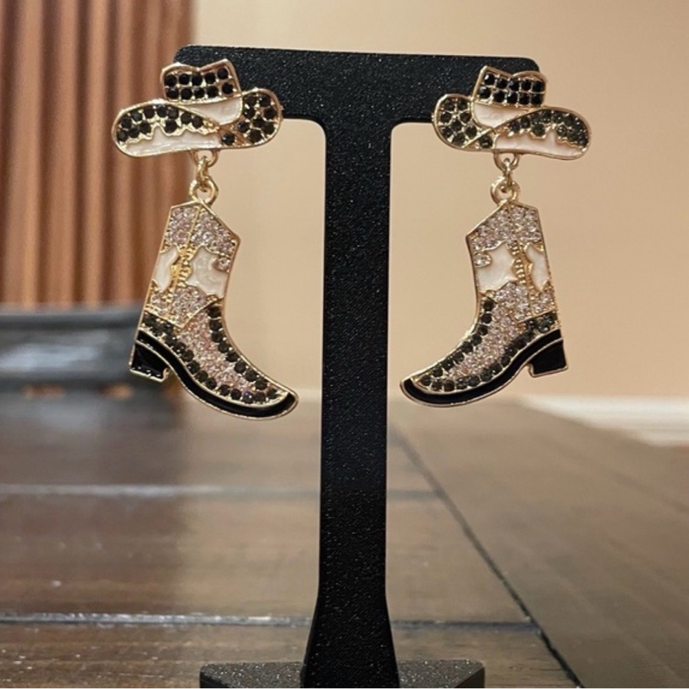 Cowboy Boot Dangle Earrings